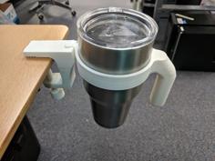 Tumbler Cup Holder With Mounting Clamp 3D Printer Model