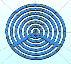 Ruler For Drawing Circles And Dividing Them Into Parts And Angles 3D Printer Model