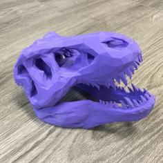 Low Poly T-Rex Skull 3D Printer Model