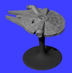 Millenium Falcon Simple Stand 3D Printer Model