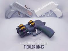 Tickler BB-13 — Fully 3D-printable Airsoft Gun With Bullets 3D Printer Model