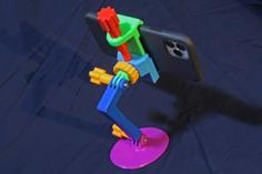 Phone Stand With Screw And GoPro Atachment 3D Printer Model