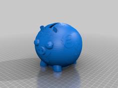 Pig Coin Bank – Empty-able Piggy Remix 3D Printer Model