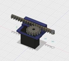 MG995 Servo Linear Actuator 3D Printer Model