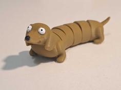 Cute Dachshund Articulated — Extended Version 3D Printer Model