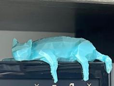 Sleeping Cat On Screen 3D Printer Model