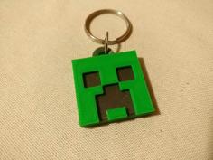 Minecraft Creeper Keychain 3D Printer Model