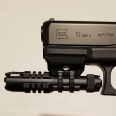 Glock Front Rail Strap Mount 3D Printer Model