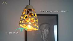 DIY Lampshade Compatible With IKEA Lamp Set (Skirt, Lampshade) 3D Printer Model