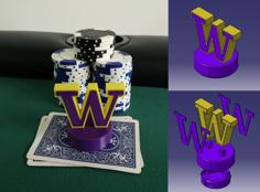 University Of Washington Huskies Poker Card Capper 3D Printer Model