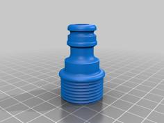 Male Connector For Garden Hose Coupling 3D Printer Model