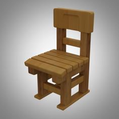 Wooden Chair Miniature 3D Printer Model