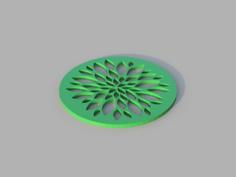 Floral Coaster 3D Printer Model