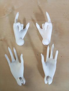 BJD 4 Fingered Hand 3D Printer Model