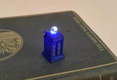 LED Tardis Charm/earring 3D Printer Model