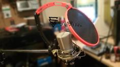 Pop Filter / Wind Break Mic Clamp. Gopro Mounts 3D Printer Model