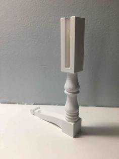 Front Facing Bookshelf Rail Holder 3D Printer Model