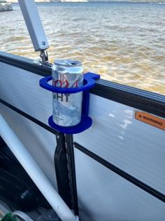 Pontoon Boat Clip On Cup Holder 3D Printer Model