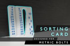 Sorting Card | Metric Bolt 3D Printer Model