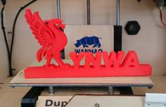 Liverbird Table Or Car Sticker 3D Printer Model