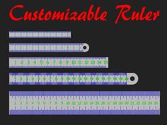 Customizable Ruler 3D Printer Model