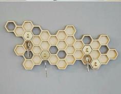 Honeycomb Key Holder 3D Printer Model