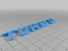 Turbo Decal For Car. 3D Printer Model