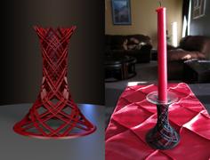 Elegant Candlestick Holder 3D Printer Model