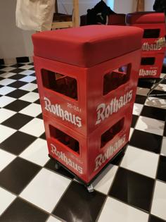 Beer Crate Bar Stool 3D Printer Model