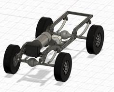 Full Printable Leafspring Frame / Chassis For RC Car 1/10 Scale 260mm WB 3D Printer Model