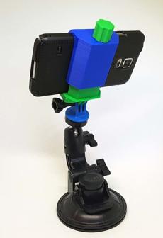 GoWORX Freeride Style Universal Smartphone Holder Gopro Camera Mount 3D Printer Model