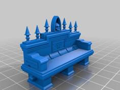 Grim Dark Bench For Tabletop 28mm / Grim Dark Sci-Fi 3D Printer Model