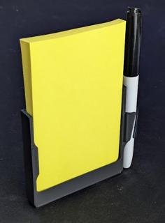 3″-5″ Post-it Holder With Sharpie Clip 3D Printer Model