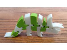 Flexi Triceratops Remix 3D Printer Model