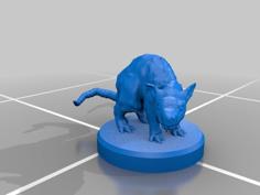 Giant Rat Miniature 3D Printer Model