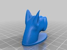 Great Dane Head With Stand 3D Printer Model