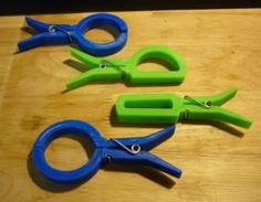 Clamps Use Clothes Pin Spring 3D Printer Model