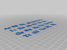 Full Ancient Greek Alphabet 3D Printer Model