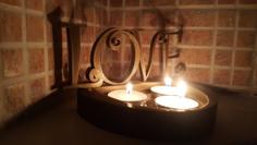 Valentines Floating Candle Holder 3D Printer Model