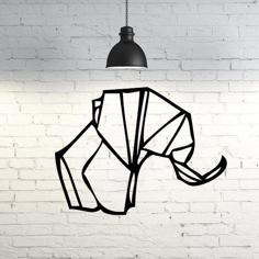 Origami Elephant 2D 3D Printer Model