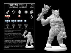 Forest Troll (18mm Scale) 3D Printer Model