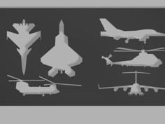 Military Aircraft Stencil 3D Printer Model