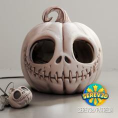 Jack Skellington Pumpkin – SEREV3d 3D Printer Model