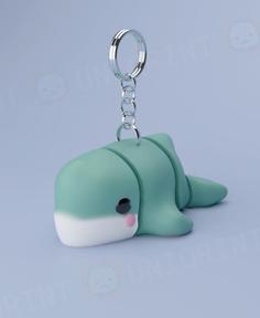 3D Flexi Sperm Whale Keychain 3D Printer Model