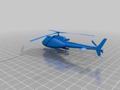 AS350 Helicopter 3D Printer Model