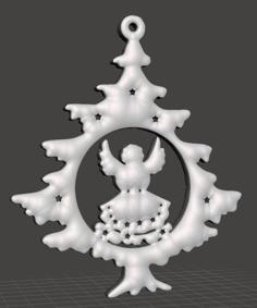 Christmas Tree Ornament – Tree With Angel 3D Printer Model