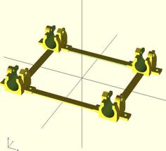 Y Carriage Mounting Frame For Slim LM8UU Holders 3D Printer Model