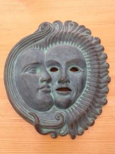 Sun Moon Mask Ornament 3D Printer Model