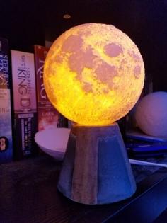 Moon Lithophane Lamp 3D Printer Model