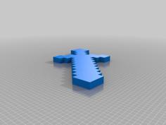 Minecraft Diamond Sword 3D Printer Model